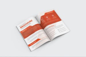 Modern Geometric Bifold Brochure Corporate Identity Template